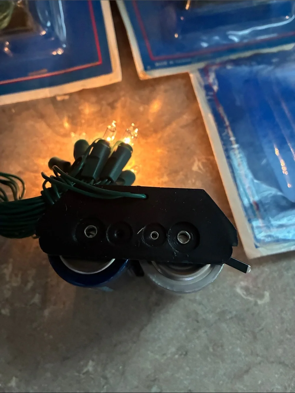 Unbranded Green Battery-Operated String Lights - Warm White Bulbs 3 Packages